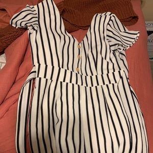 Black and white romper